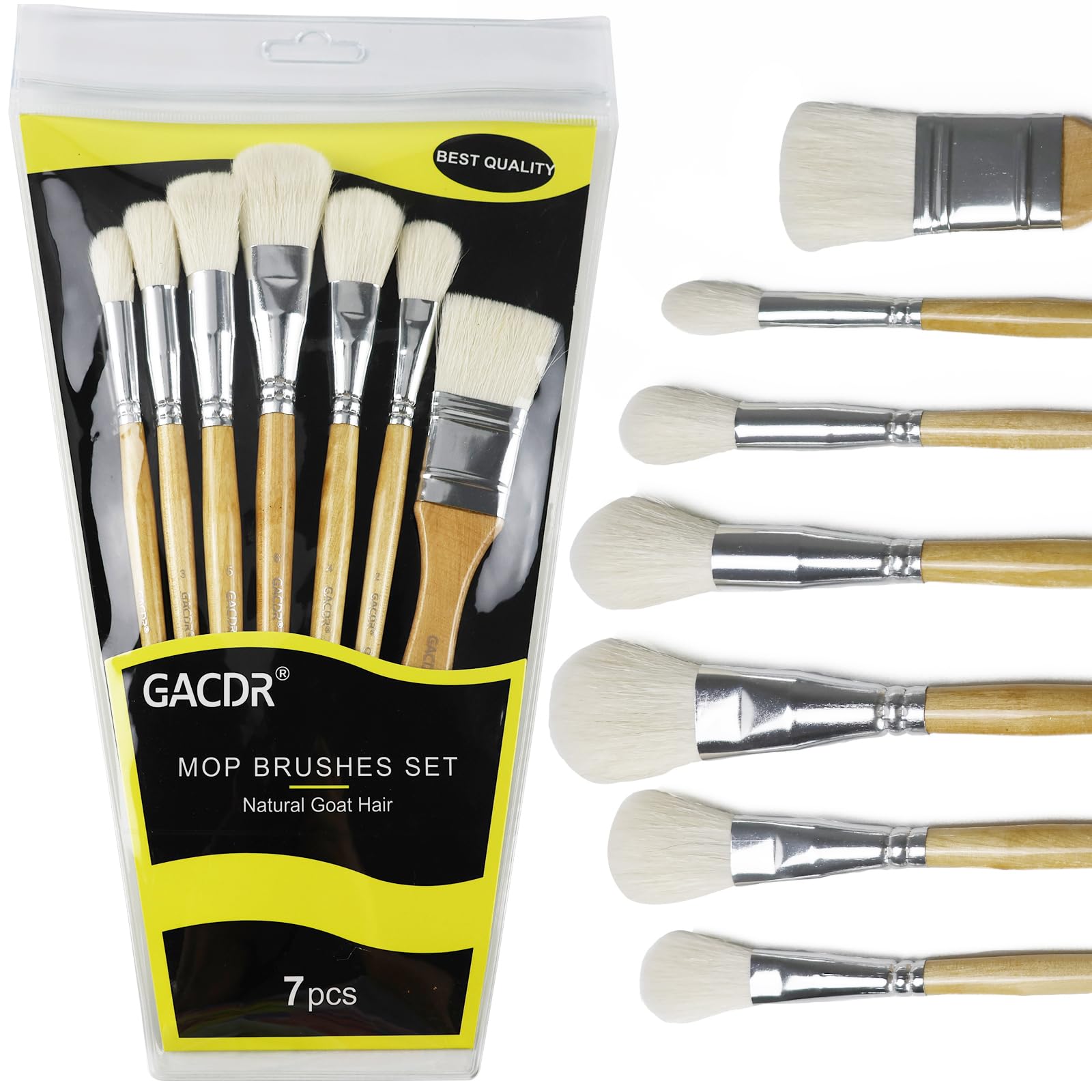 Amazon.com: GACDR Gilding Brush Set, 7 Pieces Versatile Goat Hair